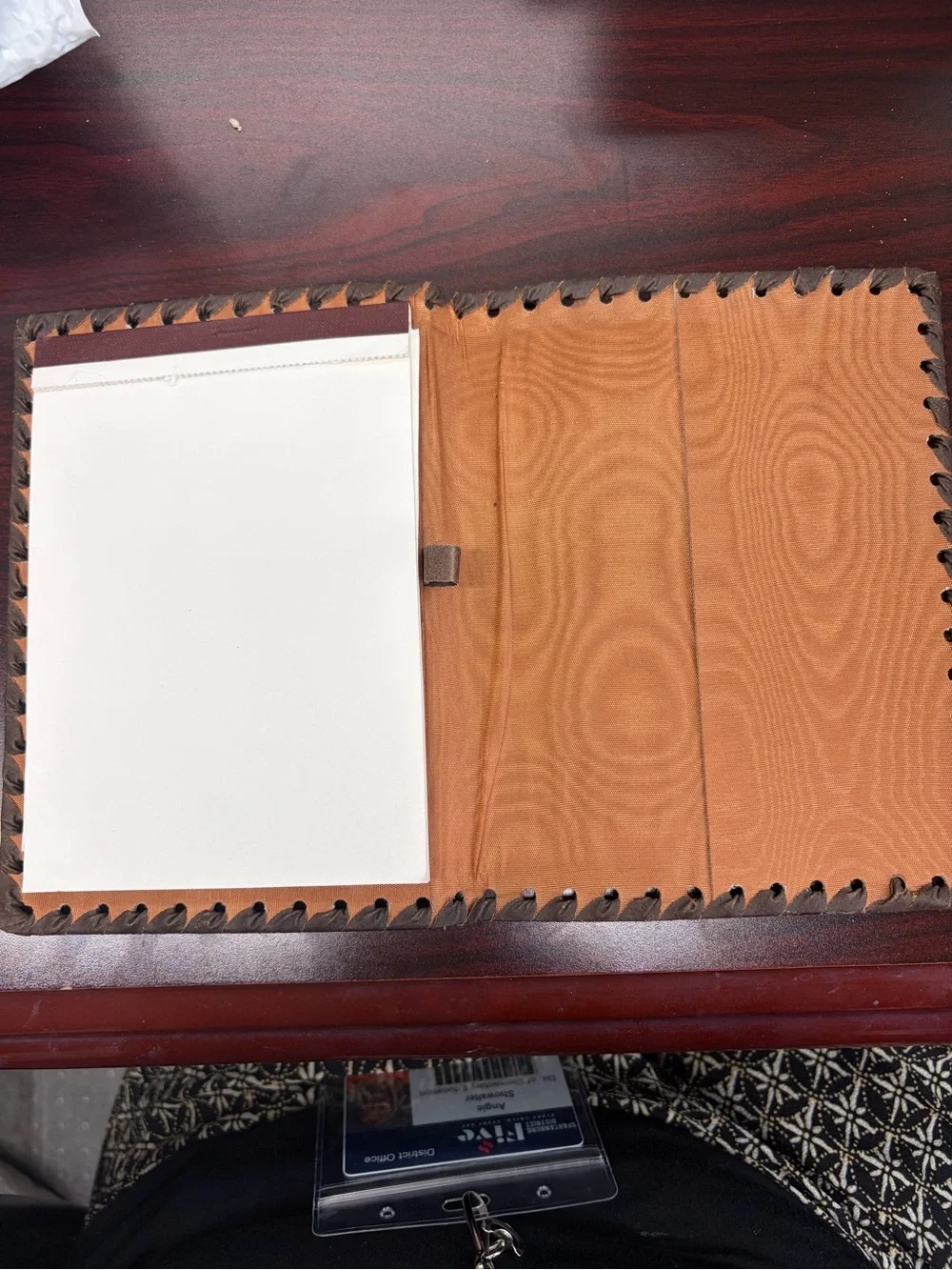 Venezia Embossed Brown Leather Journal with Gold Trim vintage